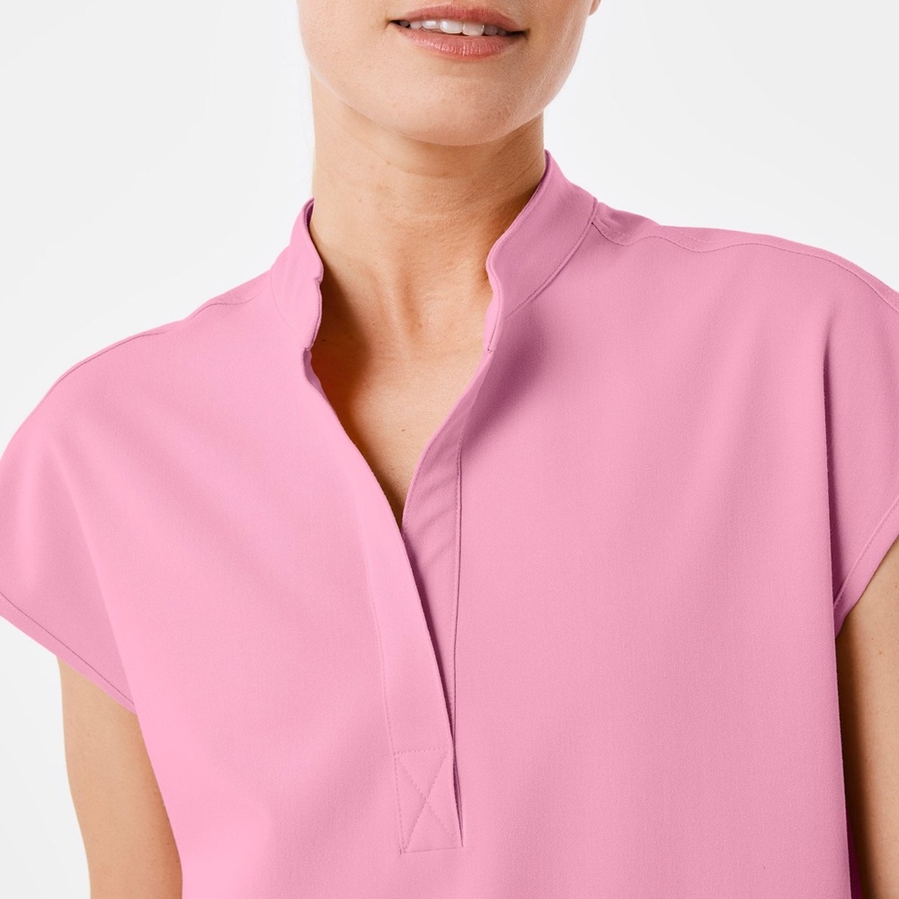 FIGS Women's Rafaela Oversized Scrub Top™ in Chalk Pink | XXL - Picture 5 of 15